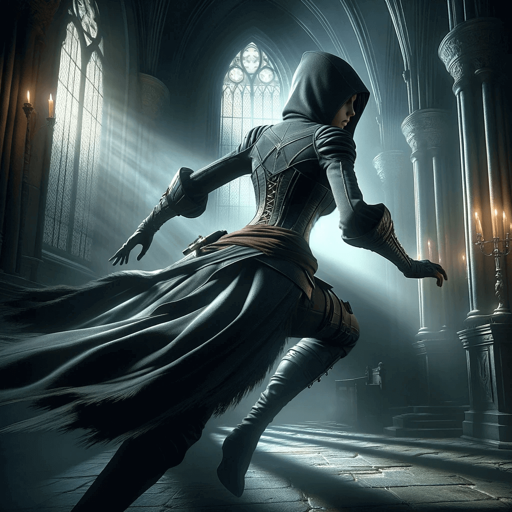 Rappresentazione di Mia Corvere, protagonista di Nevernight