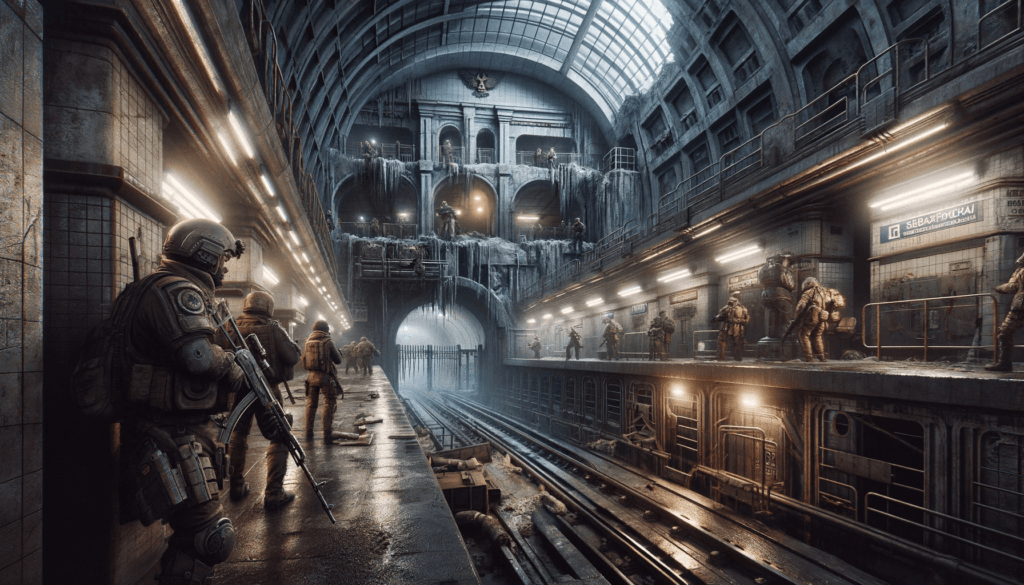 Una rappresentazione della metropolitana nella serie