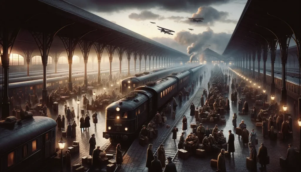 Una scena immaginaria tratta dal libro Il treno